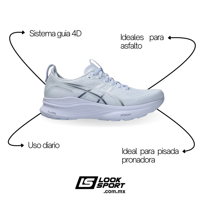 Tenis ASICS Gel Kayano 32 Mujer Azul Running