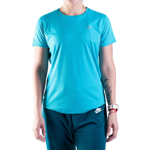 Playera Asics Mujer Azul Silver Ss Top 2012A029302 - Look Sport 