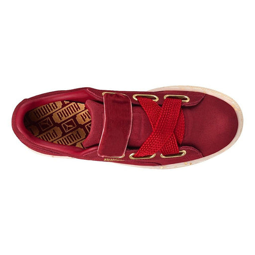Tenis Mujer Puma Suede Heart Pebble Rojo - Look Sport 