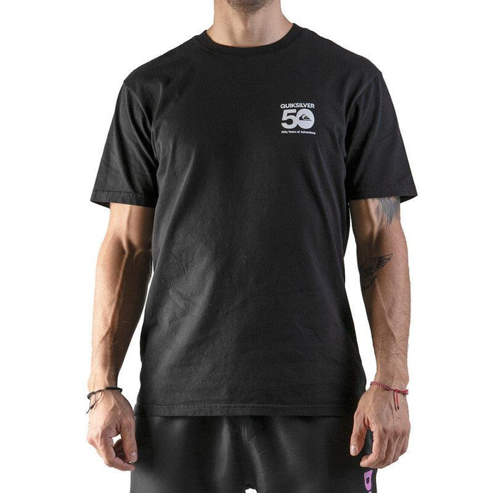 Playera Quiksilver The Label Tee Hombre Negro EQYZT05336KVJ0 - Look Sport 