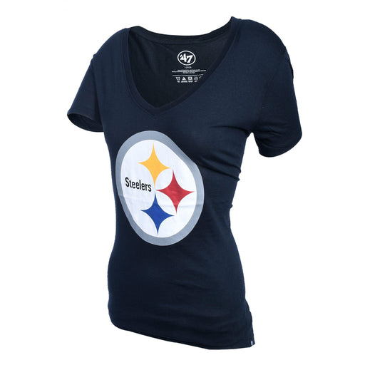 Playera Mujer 47 Brand Pittsburgh Steelers Azul - Look Sport 