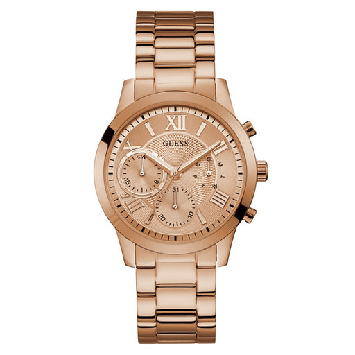 RELOJ GUESS MUJER ORO ROSA SOLAR W1070L3