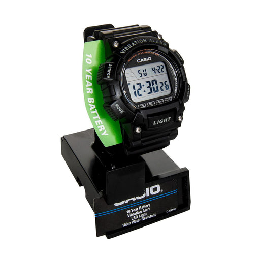 RELOJ CASIO VIBRATION ALARM NEGRO HOMBRE W736H1AVCF - Look Sport 